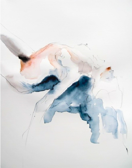 Nude, aquarelle on paper, 29,7 x 42cm