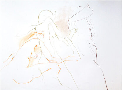 Nude study, chalk on paper, 70 x 100cm