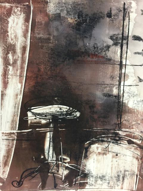 Still life, monotype, 21 x 15cm