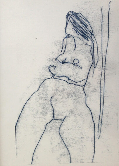Akt, Monotypie, 29,7 x 42cm