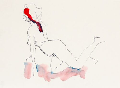 Nude, ink on paper, 29.7 x 42 cm