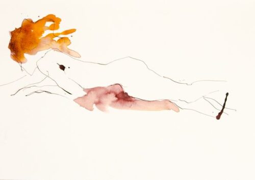Nude, ink on paper, 29.7 x 42 cm