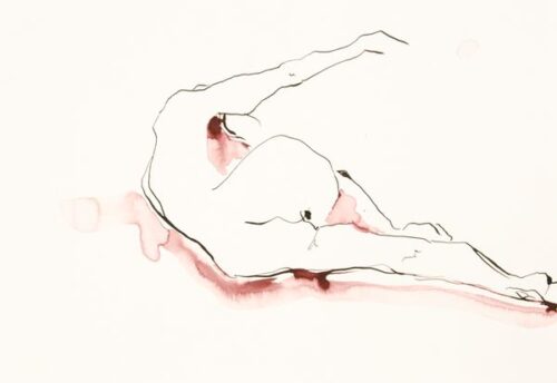 Nude, ink on paper, 29.7 x 42 cm