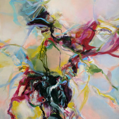 Ölfarbe auf Leinwand, 100 x 100 cm, 2021