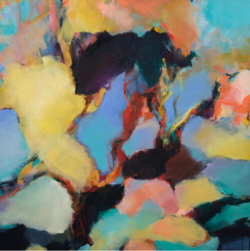 Ölfarbe auf Leinwand, 102 x 102 cm, 2021